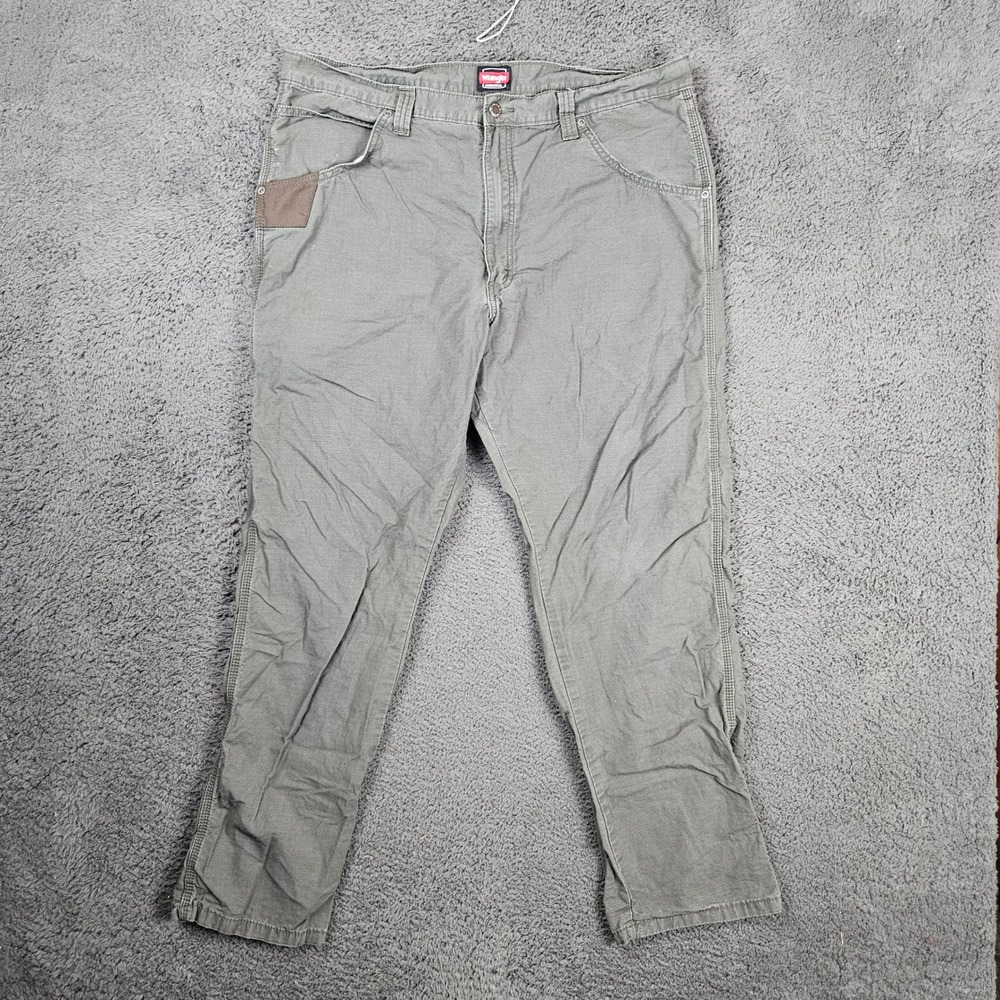 Wrangler Workwear Mens Olive Green Ripstop Carpenter Pants 40x32‎